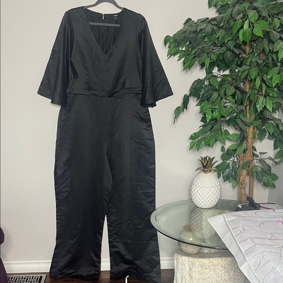 Mexx Pants - Mexx Satin Black Jumpsuit
